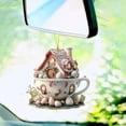 thumbnail image 4 of YWIYIUD 1PC Coffee Cup Ornaments for Easter, 2D Acrylic Ornaments, Easter Rabbit Eggs Pendant for Tree Decoration, Indoor & Outdoor Holiday Decoration Keychain Car Rearview Accessory 3.15inch, 4 of 8