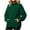 Green., variant on Women's Mock Neck Sweatshirt Oversized Long Sleeve Tops Solid Color Neck Style Smoothy Stretchy Thick Wrinkle Free Soft Tops