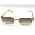 thumbnail image 4 of Fashion Revolt by Fashion Revolt Elegant Classic Square Hip Hop Sunglasses, Beige, 1-Piece, 4 of 5