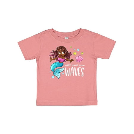 

Inktastic Make Your Own Waves Mermaid with Seashells Gift Baby Boy or Baby Girl T-Shirt