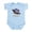 Sky Blue, variant on - Flying Eagle Shield Infant Bodysuit - Baby Light Bodysuit, Size Newborn - 24 Months
