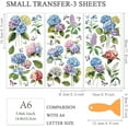 thumbnail image 2 of Juego de 3 calcomanías de flores de hortensia, 2 of 9