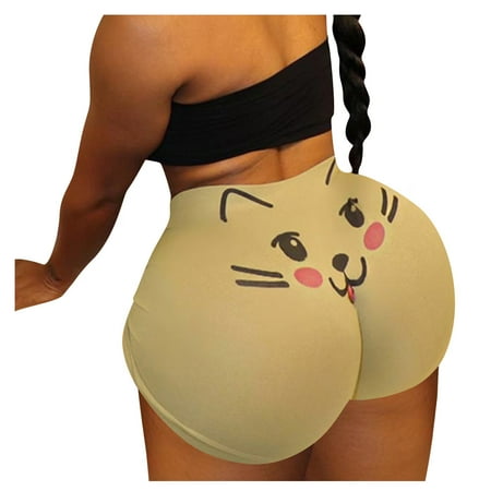 

Xahyotn Women s Fashion Cute Cotton Stretch High Waist Underwear Panties Cat Print Brief Summer Gift