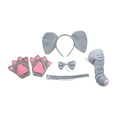 thumbnail image 6 of Sharprepublic 5xElephant Ears Headband Nose Bow Tie Tail Gloves Cute for Festival Roles Play without Skirt, 6 of 8