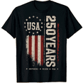 thumbnail image 3 of 250th Anniversary Mens Patriotic T Shirts USA Flag Retro 1776-2026 Graphic Tee for Men Vintage Independence Day Crewneck Tshirt 9, 3 of 6