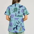 thumbnail image 5 of BDPORKAS Womens Scrubs Cute Animal Printing Nurse Uniforms Stretch V Neck Short Sleeve Comfortable Fit Holiday Tshirts with Pocket, 5 of 6