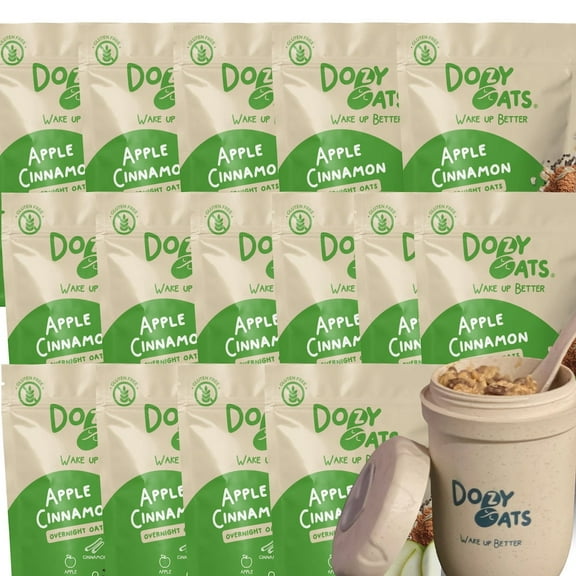 Dozy Oats Apple Cinnamon Overnight Oats Multi-Pack with Jar