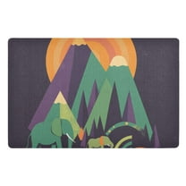 Yayeee Doormat for Indoor Entrance 32" x 20" Non Slippery Floor Rug, Abstract Animals