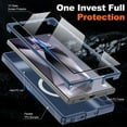 thumbnail image 4 of for Samsung Galaxy S24 Ultra Case with Glass Screen Protector, Camara Lens Protector, Compatible with Magsafe, Militaty Grade Hard Protective Cover for Galaxy S24 Ultra, 6.8 inch, Blue, 4 of 7