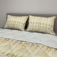 thumbnail image 2 of Ethnic Comforter & Sham Bedding Set, Abstract Borders from Prehistoric Cultures with Ombre Effect, 3 pcs Duvet Set Microfiber Filling Quilt, 5 Sizes, Yellow and White, by Ambesonne, 2 of 4