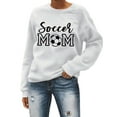 thumbnail image 2 of Soccer Mom Sweatshirts for Women Fall Winter Long Sleeve Crewneck Soccer Graphic Sweatshirt Pullover Tops, 2 of 5