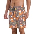 thumbnail image 2 of Susaid Cute Little Fox Print Men's Swim Trunks Hawaiian Bathing Mesh Lining Suit Swimsuits Beach Shorts with Pockets-Large, 2 of 6