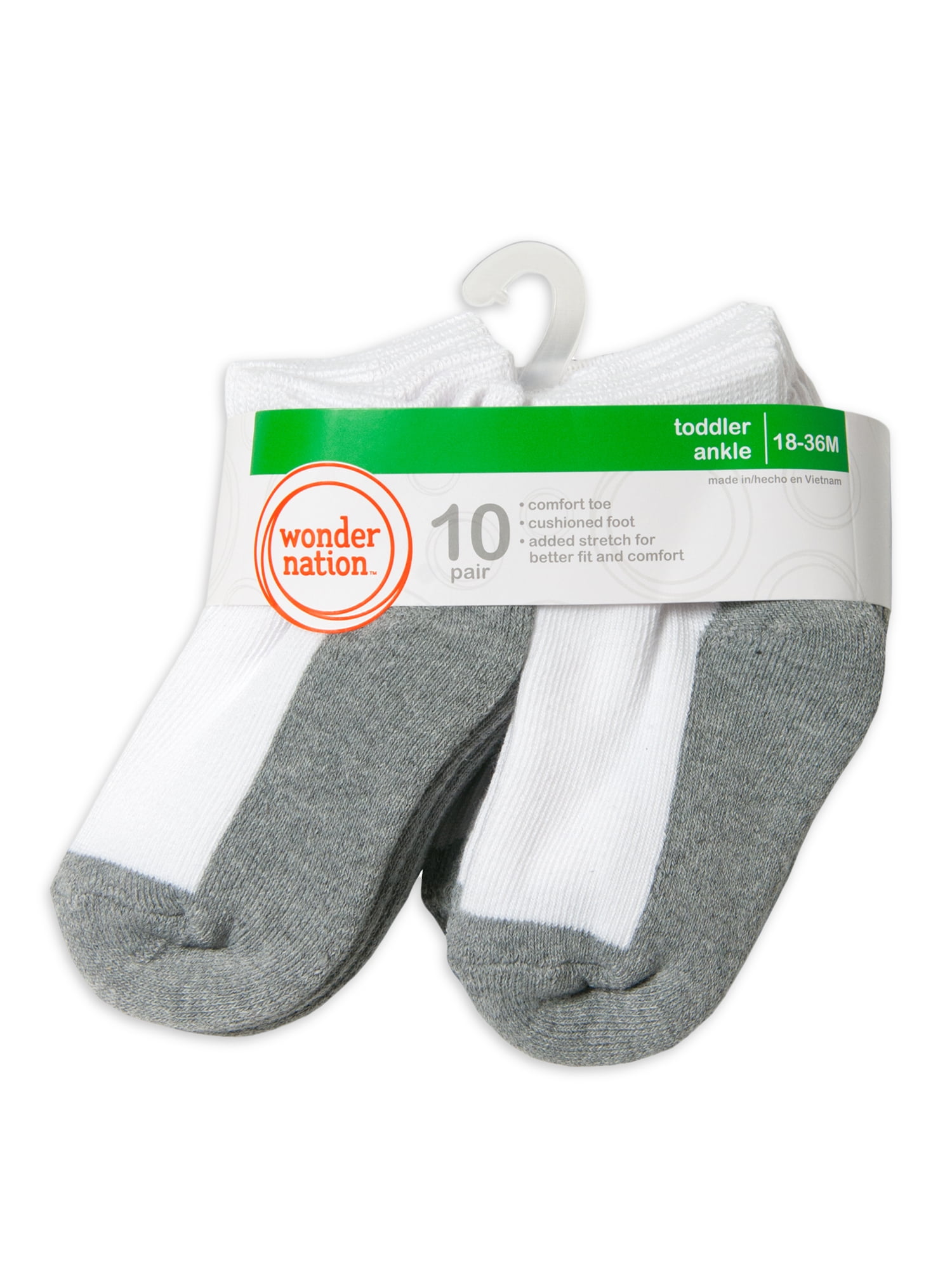 Boys Ankle Socks, 10 Pack, 3T- 5T