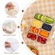 thumbnail image 4 of Bandeja para servir aperitivos WACOI dividida con tapa y asa, 2 paquetes, blanca, 4 of 7