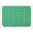thumbnail image 1 of Tropical Bath Mat, Exotic Fan Palm Leaves Foliage Plants Hawaiian Rainforest Jungle Design, Plush Bathroom Decor Mat with Non Slip Backing, 29.5" X 17.5", Sea Green Pale Green, by Ambesonne, 1 of 2