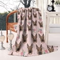 thumbnail image 2 of German Shepherd and Pioneer Flower Blanket,Comfortable Soft Flannel Throw Blanket,All Season,Warm Lightweight Blankets for Sofa Bed Couch Living Room Chair,50"x60", 2 of 4