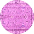 thumbnail image 1 of Ahgly Company Indoor Round Oriental Pink Traditional Area Rugs, 6' Round, 1 of 4