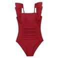 thumbnail image 5 of Shachafan Girls Piece Swimsuit With Ruffle And Pleated Design Comfortable Swimwear For Toddlers And Kids Kids Swim Suit with Shorts, 5 of 5