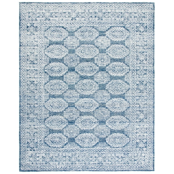 SAFAVIEH Metro Leontyne Geometric Area Rug, Natural/Blue, 8' x 10'