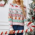 thumbnail image 7 of Cute Ulgy Christmas Sweaters for Women 2025 Long Sleeve Crewneck Xmas Knitted Pullover Sweater Jumper Tops, 7 of 7