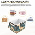 thumbnail image 6 of Yayeee Collapsible Cube Storage Bin with Lid Fabric Closet Decorative Basket with Handles, Dinosaur at Night, 6 of 7