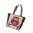 thumbnail image 3 of facefd Embroidered Handmade Women Shoulder Bag Travel Bag Gift Red Owl, 3 of 8