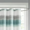 thumbnail image 2 of Madison Park Aqua and Grey Shower Curtain, Striped Bath Curtains, Watercolor Shower Curtain with 12 Button Holes, Aqua/Grey, 72” x 72", 2 of 6