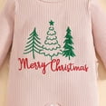 thumbnail image 6 of NIEWTR Boys Girls Christmas Pajamas Toddler Boys Cotton Long Sleeve Pjs Kids Holiday Sleepwear Sets Sleepwear Sets (0-3 Months,Pink), 6 of 6