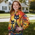 thumbnail image 3 of Uourmeti Art Tribal Black Cat Kids Pullover Sweatshirt with Zipper Half Zip Quarter Zip Up Long Sleeve Lightweight Comfy Casual Fall Winter Sportswear Size 7-8, 3 of 7
