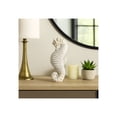 thumbnail image 3 of Coastal Seahorse Inspired Figurine for Home Decor - Nautical Ornaments for Bathroom, Office, and Living Room Accent - Decorative Sculpture for Shelf and Coffee Table Display - 12", White & Tan, 3 of 12