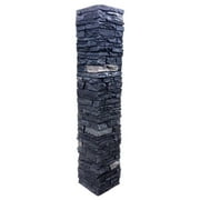 NextStone Faux Polyurethane Stone Post Cover Sleeve - Onyx