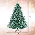 thumbnail image 4 of Costway 6ft Snow Hinged Artificial Christmas Tree w/ 1111 Tips & Metal Stand, 4 of 10
