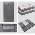 thumbnail image 1 of Paquete de 3 bolsas de almacenamiento debajo de la cama, 75 l, plegables, para ropa, gran capacidad, con ventana transparente, asas reforzadas, organizador con cremallera, sin W, 1 of 5