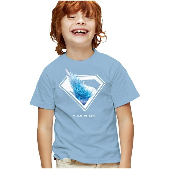 Superman 2025 Movie Fortress of Solitude Shield Kids T Shirt for Youth Boys and Girls