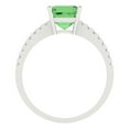 thumbnail image 4 of Solitaire with Accents Engagement Ring for Women - 2.7ct Simulated Green Diamond in 18K White Gold Promise Ring, 4 of 6