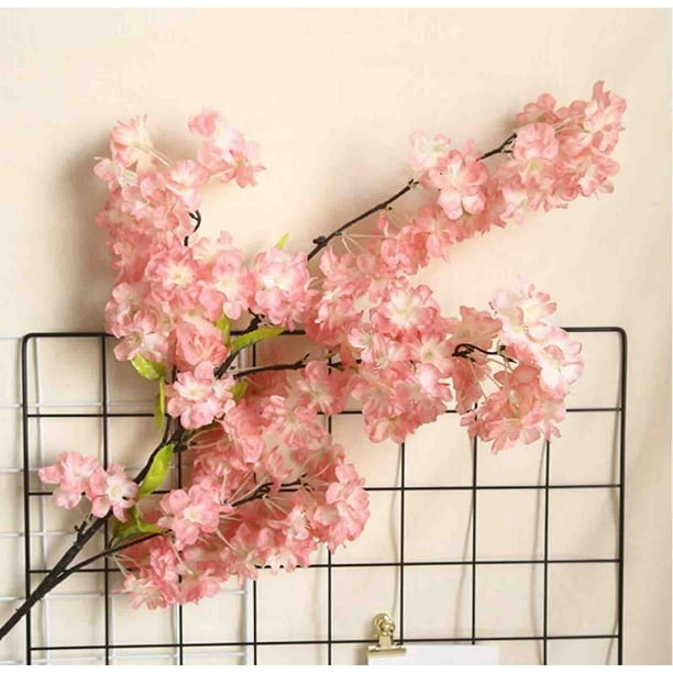 Flores artificiales, flores falsas, flores artificiales, set de regalo para mujer, flores y plantas simuladas, bonsái, decoraciones de boda, pared de plantas, hogar, flor de cerezo