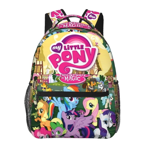 Cartoon My Cute Lit-tle Po-n-y Backpacks Large Capacity Travel Backpack Book Bag Laptop Bag Lightweight And Durable School Daypack For Women Men Multifunctional Bag