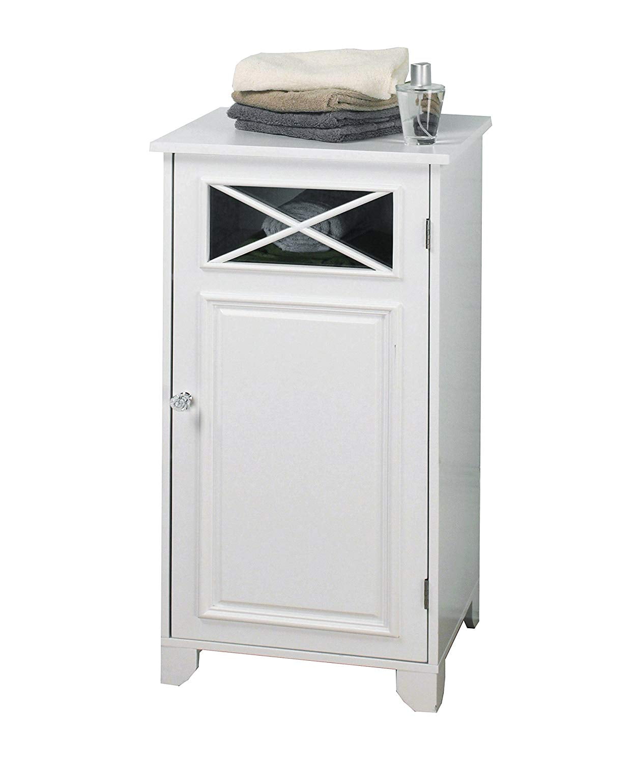 Elegant Home Fashions Dawson 1 Door Floor Cabinet In White