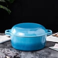 thumbnail image 5 of Bruntmor | Enameled 2 In 1 Double Dutch Oven And Domed Skillet Lid 7 Quart | 1, 5 of 8