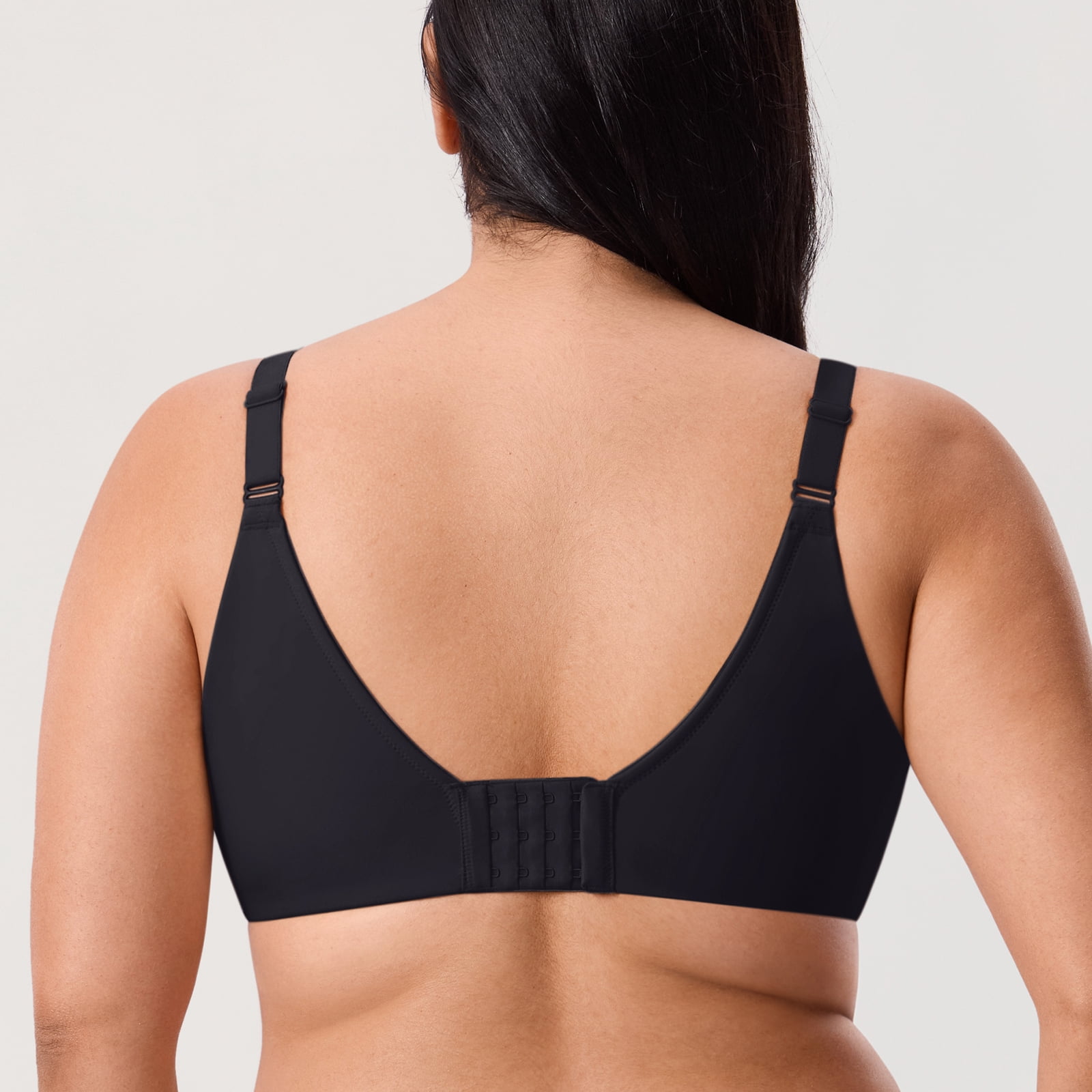 DELIMIRA Women's Inbarely Lift Full Coverage Bras Plus Size Unlined T shirt Underwire Seamless Bra
