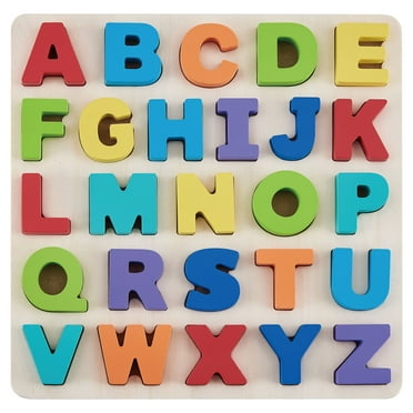Spark Create Imagine Wooden Alphabet Puzzle, Baby and Toddler Toys for Children Ages 18 Months