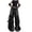 A147 White, variant on Womens High Waisted Cargo Pants Gothic Techwear Style Baggy Wide Leg Pant Hip Hop Casual Loose Fit Punk Streetwear with Multi Pockets S