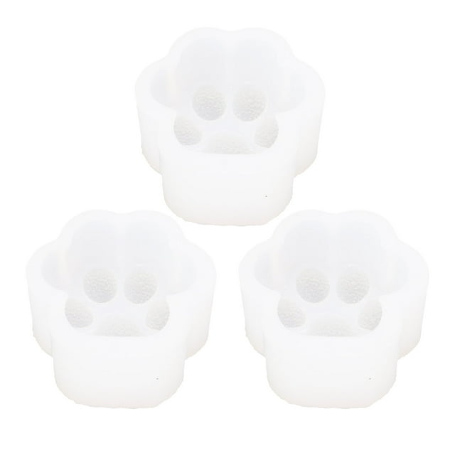 Cat Paw Silicone , 3 Pieces Cat Paw Widely Used Easy Demolding Chocolate Molds High Elasticity For DIY