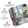 thumbnail image 3 of Honeii Parisian Cafe With Eiffel Print Leather Coaster Set of 4, Ideal for Safeguarding Your Furniture from Drinks Spills and Effortless Cleanup-Square, 3 of 6