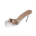 thumbnail image 2 of Sandalias de tacón alto con punta cuadrada y cadena decorativa transpirable informal para mujer Wmkox8yii  ytu1943, 2 of 4