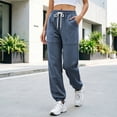 thumbnail image 6 of CQONEPT Women's High Waist Jogger Sweatpants Drawstring Loungewear Pant with Pockets Soft Cuffed Ankle Loose Casual Workout Pants, 6 of 6