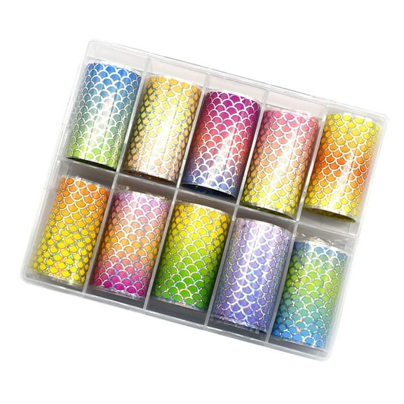 10 Pieces Fishing Lure Sticker Flash Material Reflective Fish Scales DIY Craft for Lure Making and Fly Tying