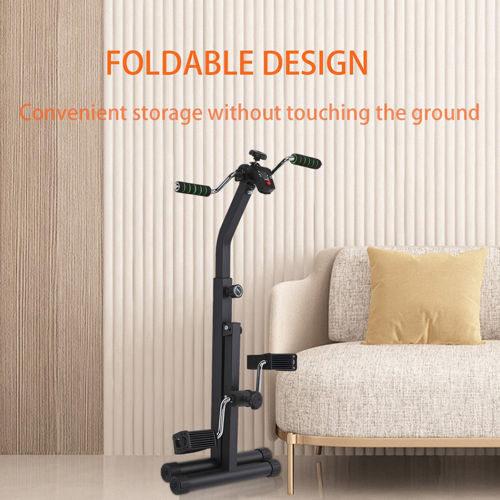 Dbuoem Elderly Exercise Bike,Hand Arm Leg Knee Peddler,Upper Lower Limb Rehabilitation Machine,Adjustable Home Pedal Exercise Bike for Total Body,Black