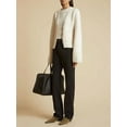 thumbnail image 4 of Solid V-neck Single Breasted Cardigan Women Long Sleeve Pockets Ruched Quilted Spliced Slim Jumper Fashion Highstreet Sweater, 4 of 7