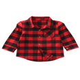 thumbnail image 2 of MesaSe Bébé Enfants Garçons Filles Manches Longues T-Shirt Checks Tops Blouse Vêtements Tenues Rouges 4-5 Ans, 2 of 9
